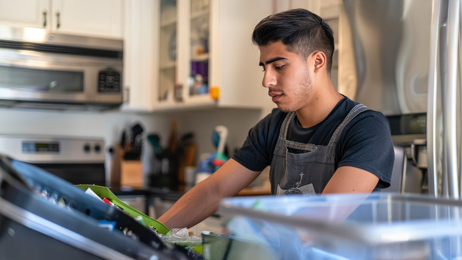 Man doing technical work