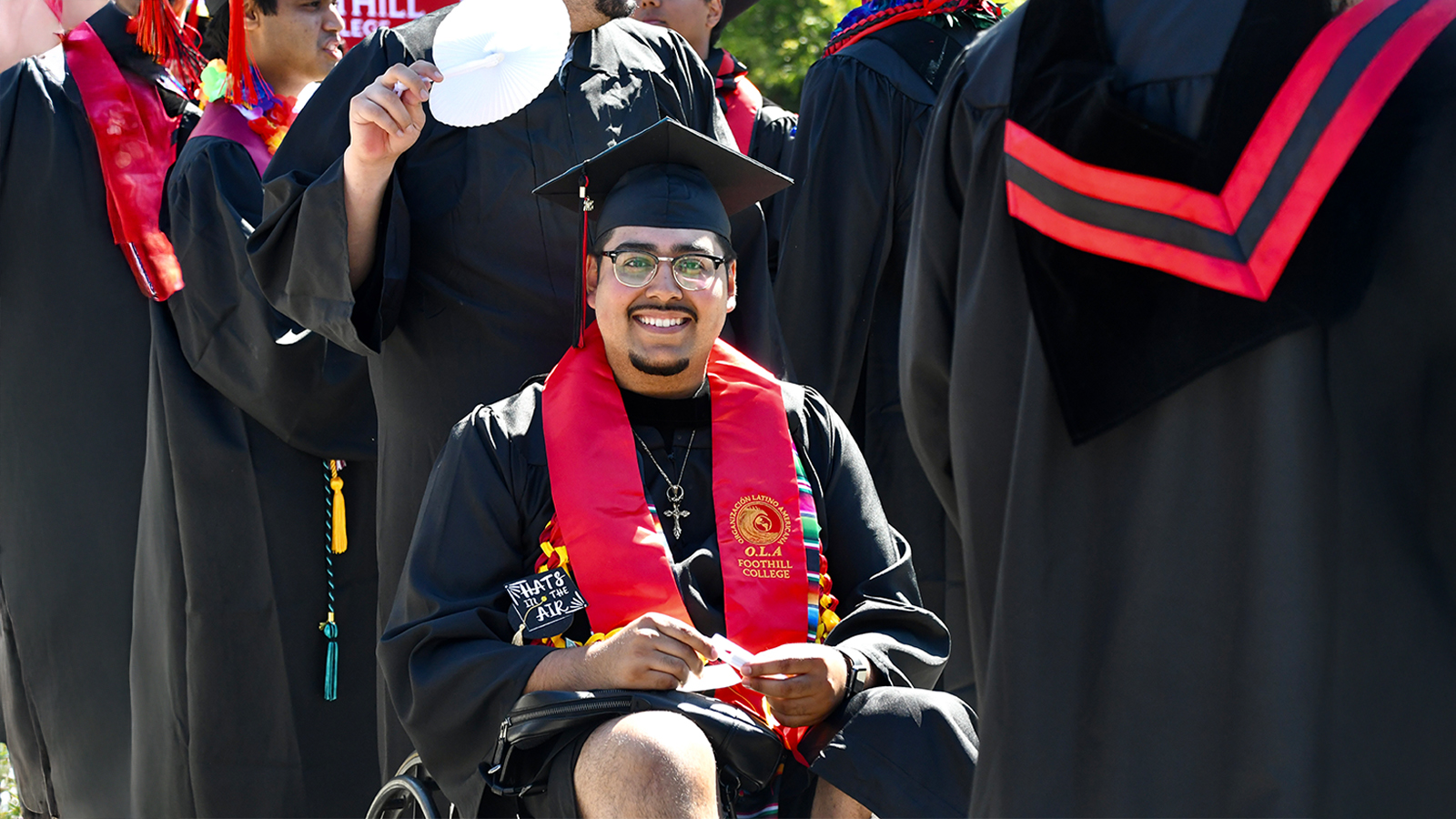 Disability Male student at Graduation Celebration