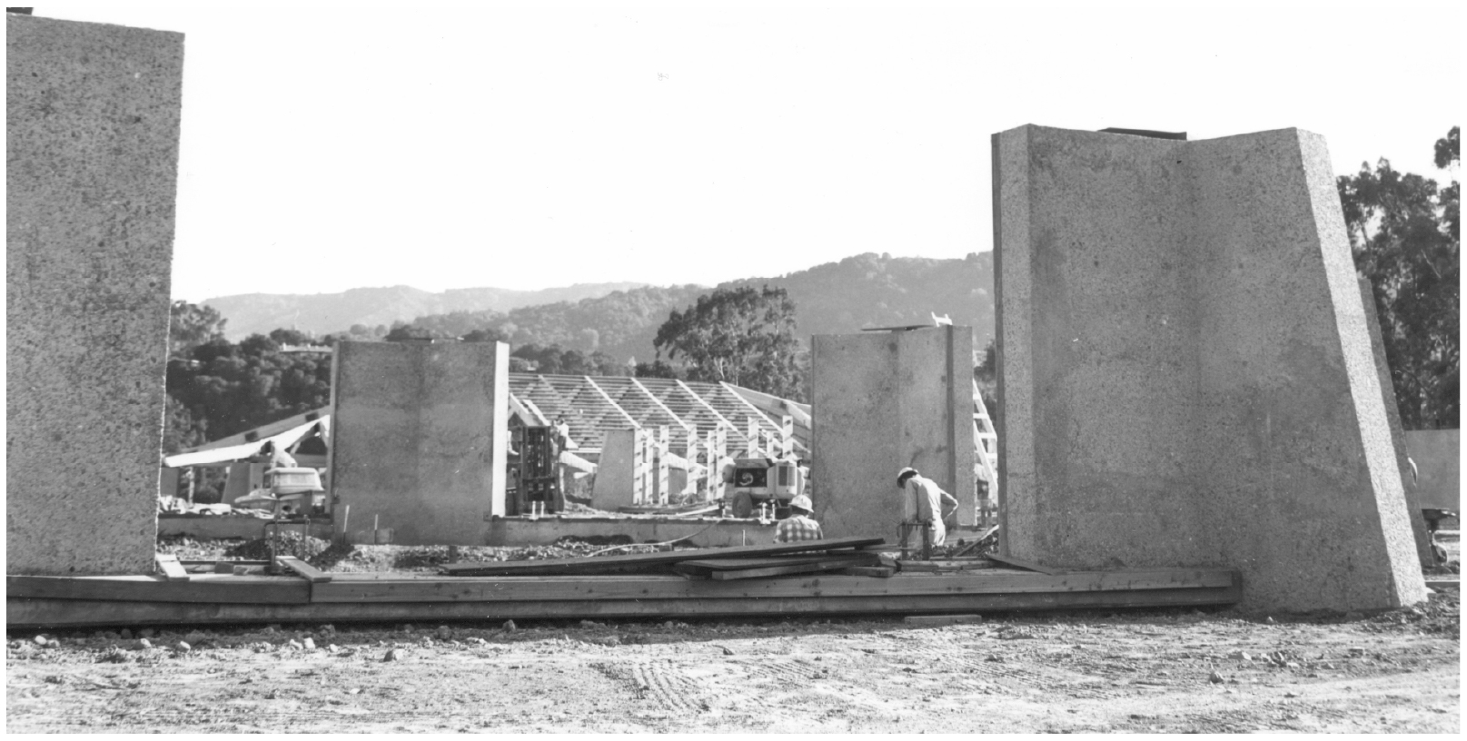 Foothill College construction, 2 Oct 1960