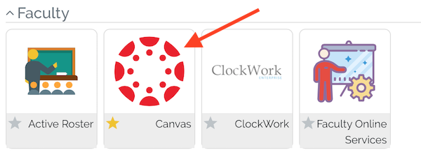 Myportal Faculty Canvas Tile