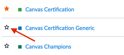 canvas course star