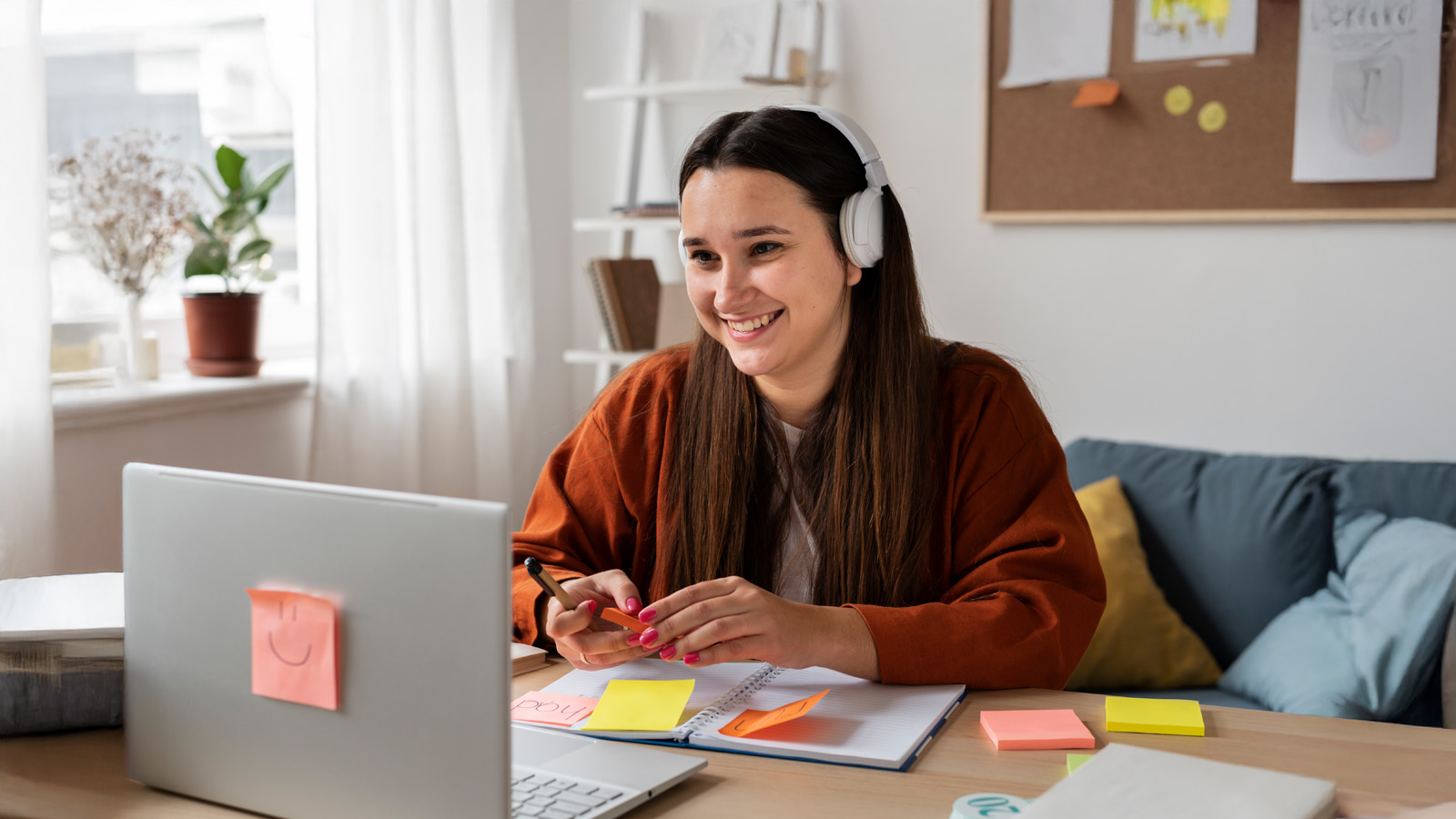 Student studing online