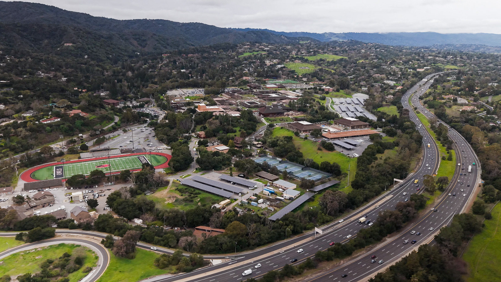 Foothill College Drone View